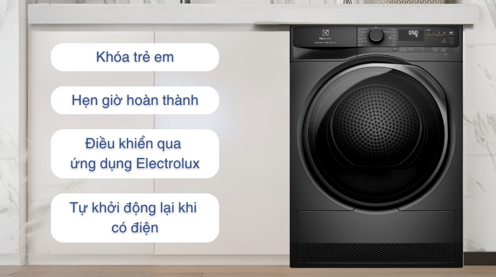 máy sấy bơm nhiệt Electrolux EDH903R7SC UltimateCare 9 kg